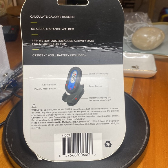 Champion Step & Distance Pedometer Walking Holder With Spring Clip - Picture 5 of 7